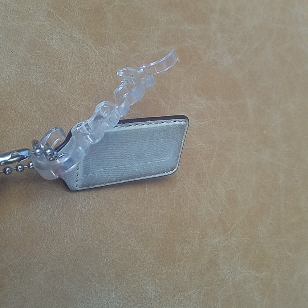 2X Vintage Coach Bag Charm Keychain Tag & Transparent Logo - Picture 6 of 9